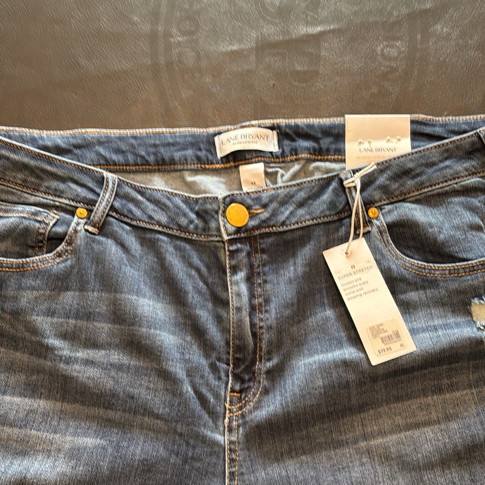 NWT Lane Bryant Mid-Rise Super Stretch Skinny Jeans Size 22 - Picture 3 of 4
